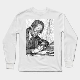 HERMANN HESSE ink portrait .2 Long Sleeve T-Shirt